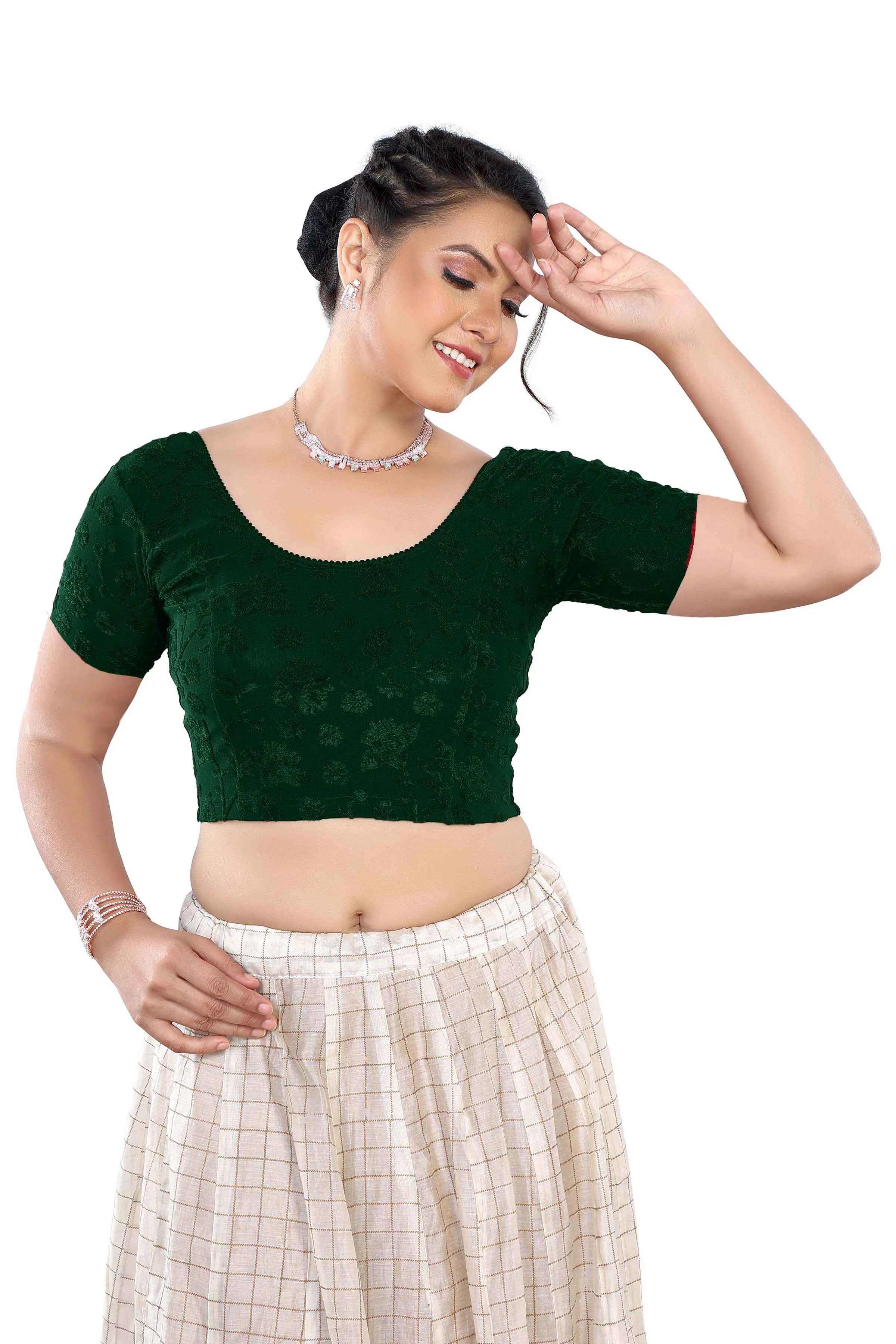Stay On Trend with Finestfit Readymade Cap Sleeves Blouse 7210 - Latest Fashion for Women, Round Neckline