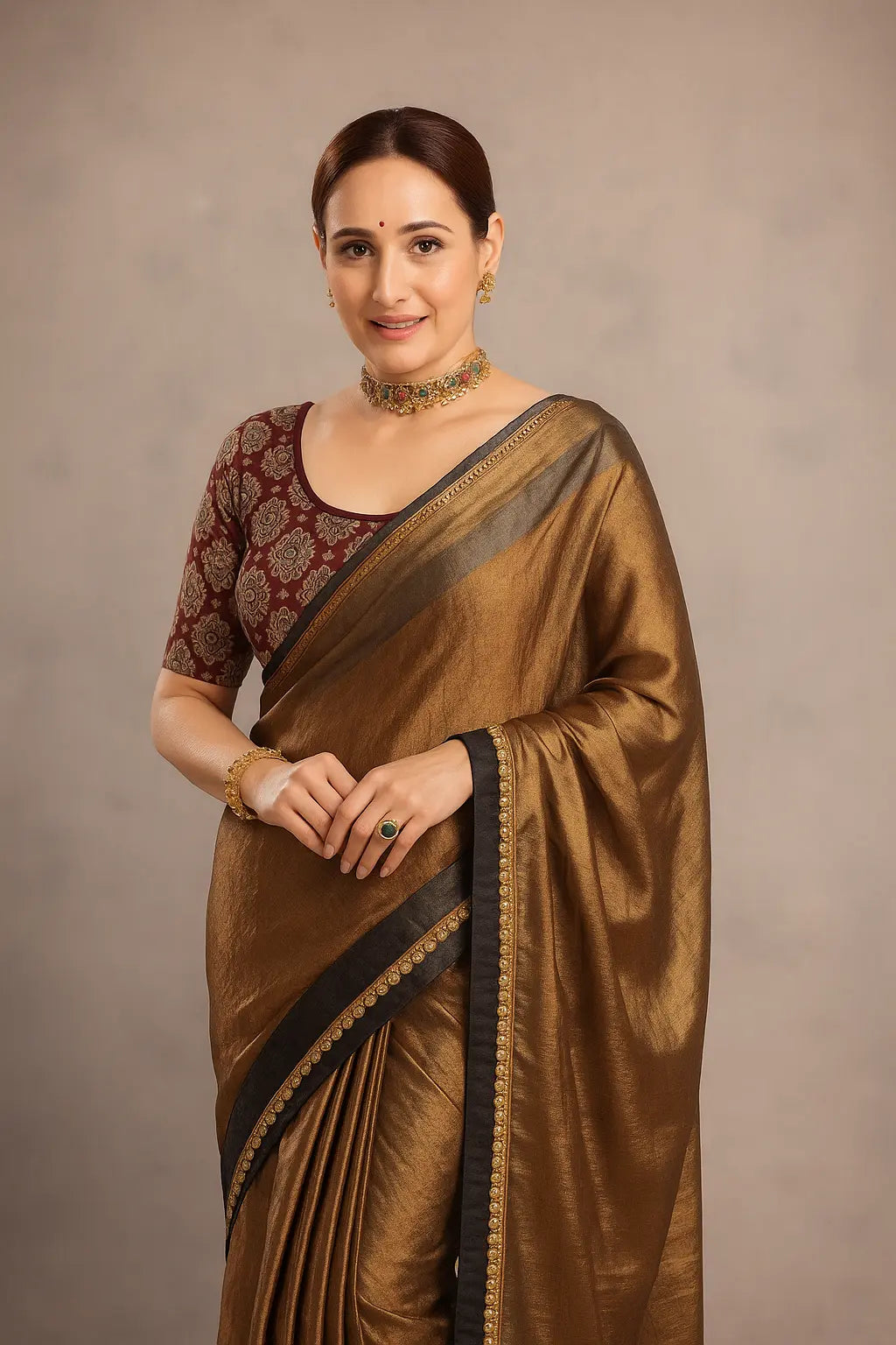 Stay On Trend with the Latest Fashion Readymade Blouses for Women - Round Neckline with Elbow Sleeves 7720 - FINESTFIT