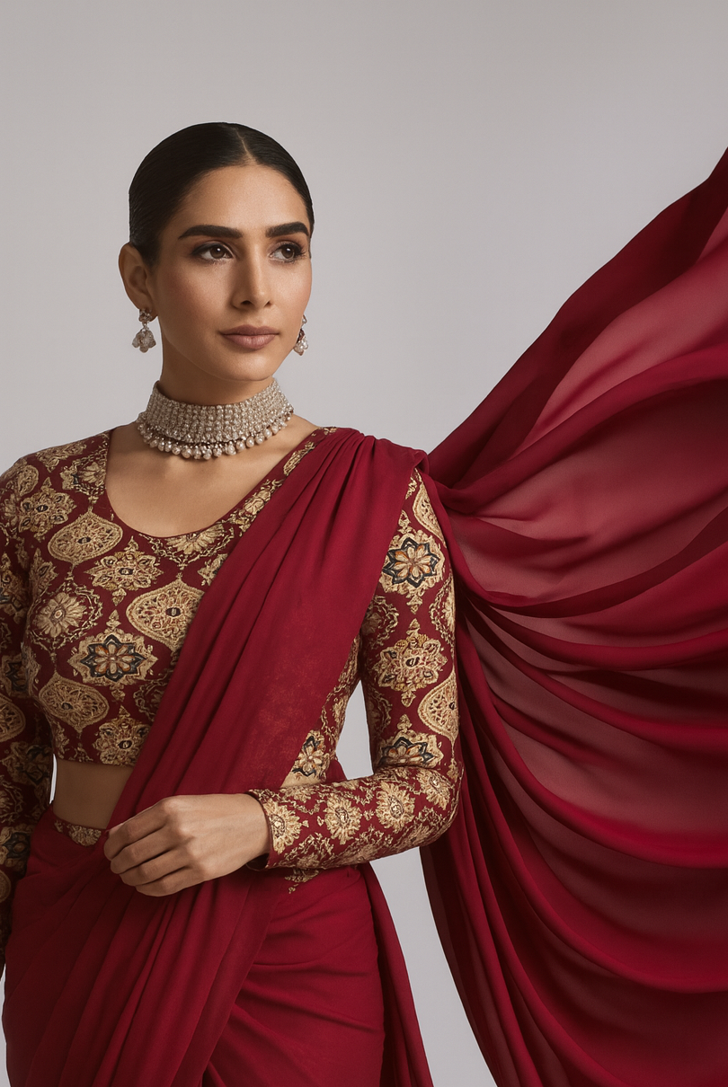 FINESTFIT : STAY ON TREND WITH 100% COTTON KALAMKARI PRINTED DESIGN 7905