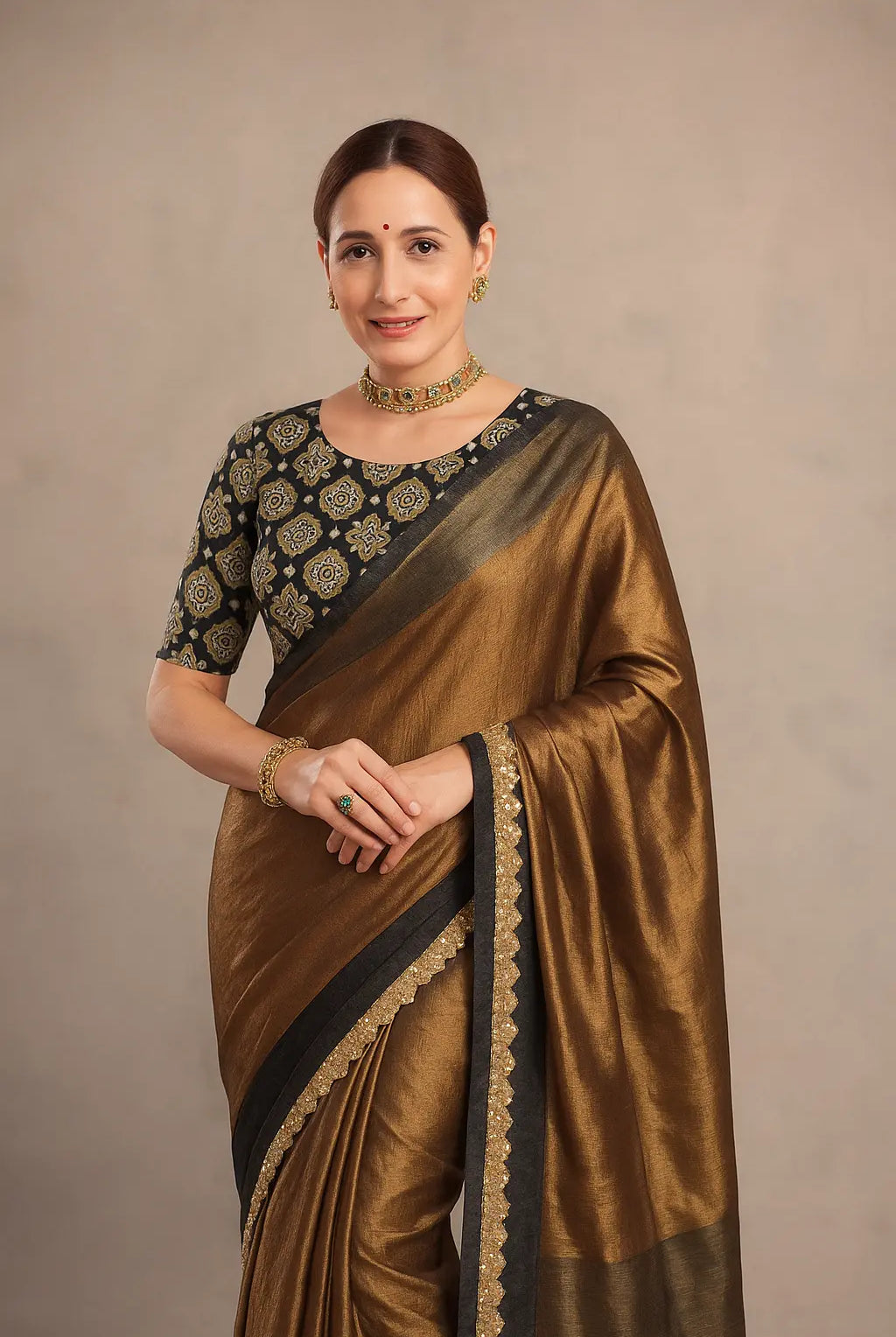 Stay On Trend with the Latest Fashion Readymade Blouses for Women - Round Neckline with Elbow Sleeves 7720 - FINESTFIT