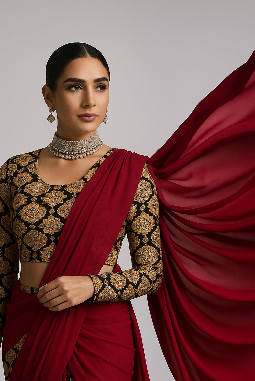 FINESTFIT : STAY ON TREND WITH 100% COTTON KALAMKARI PRINTED DESIGN 7905