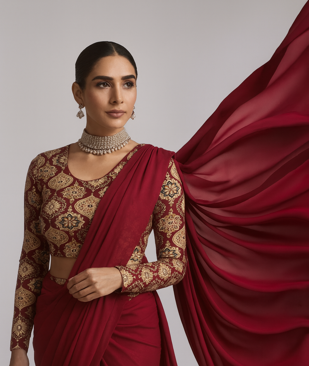 FINESTFIT : STAY ON TREND WITH 100% COTTON KALAMKARI PRINTED DESIGN 7905