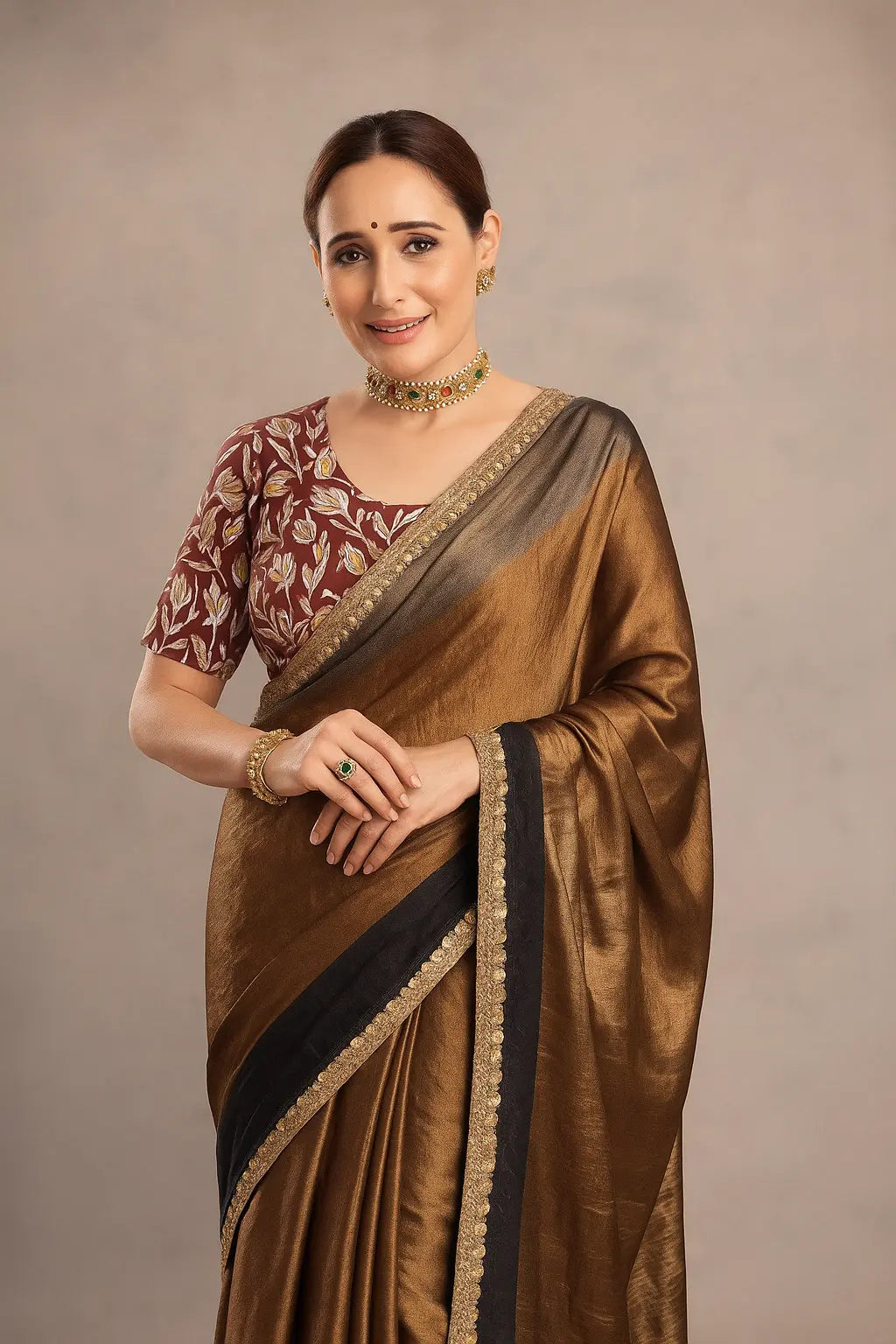 Stay On Trend with the Latest Fashion Readymade Blouses for Women - Round Neckline with Elbow Sleeves 7720 - FINESTFIT
