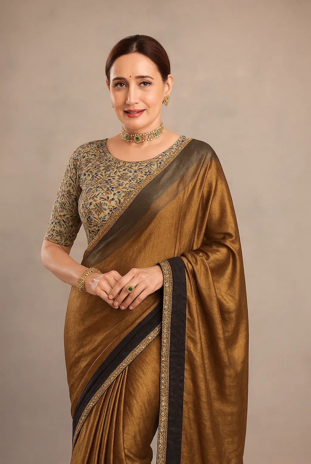 Stay On Trend with the Latest Fashion Readymade Blouses for Women - Round Neckline with Elbow Sleeves 7720 - FINESTFIT