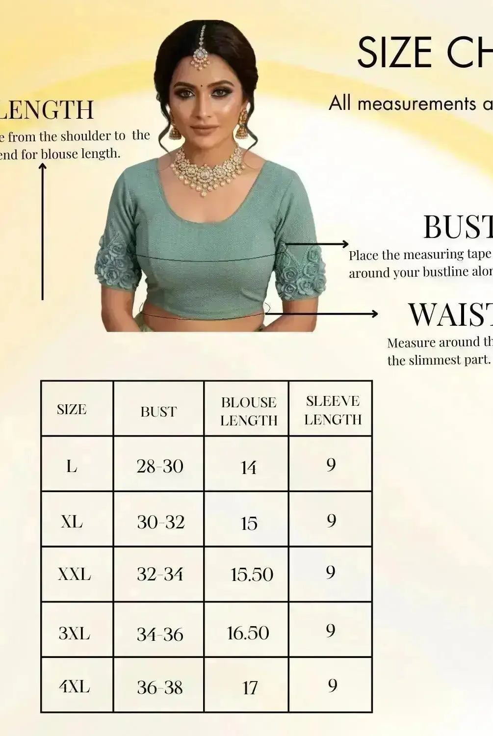 FINESTFIT Dobby Stretchable Fabric Round Neck Elbow Sleeve Readymade Saree Blouse for Women-1196 - FINESTFIT