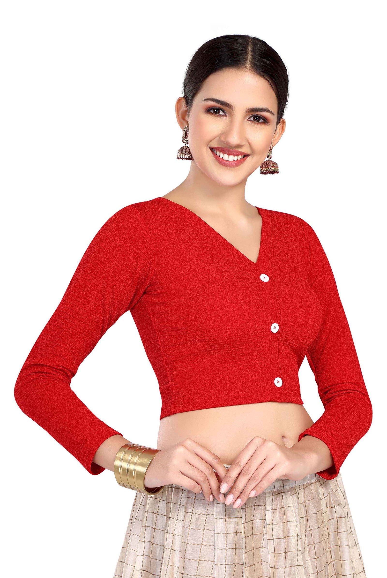 FINESTFIT STAY ON TREND ROUND NECKLINE FRONT BUTTON FULL SLEEVES.5000 - FINESTFIT