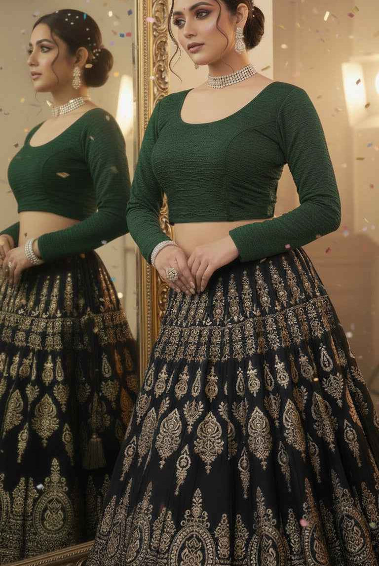 Stay On Trend: Latest Fashion Readymade Blouses for Women,round neckline ,Full sleeves.7960