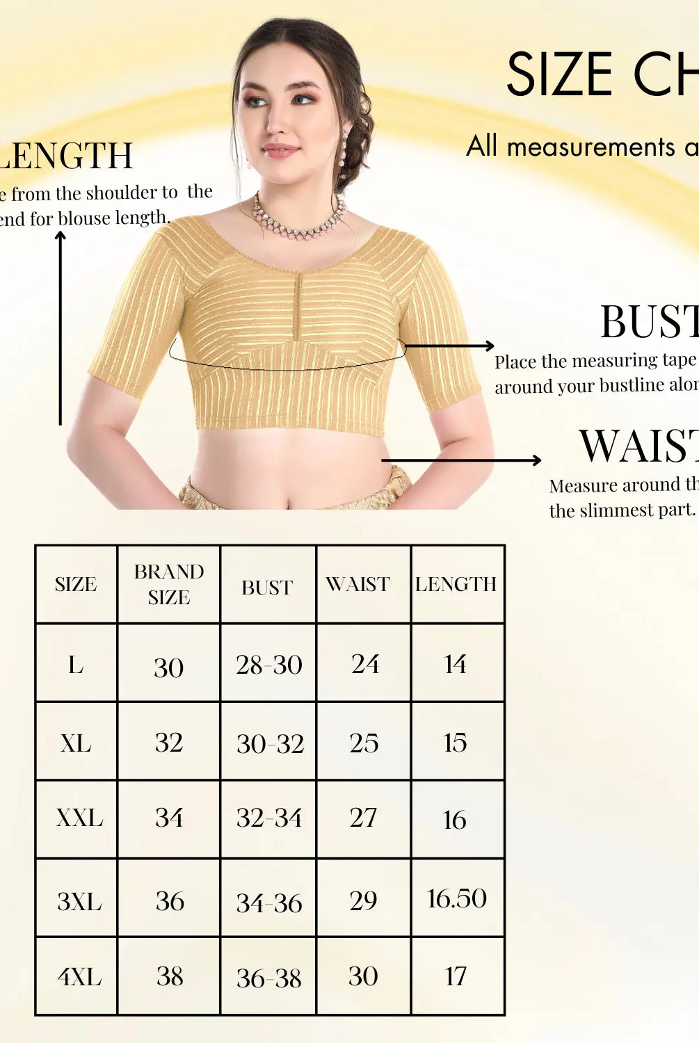 FINESTFIT 100% Cotton Fabric Stretchable Round Neck Elbow Sleeve Readymade Saree Blouse for Women - 4096 - FINESTFIT