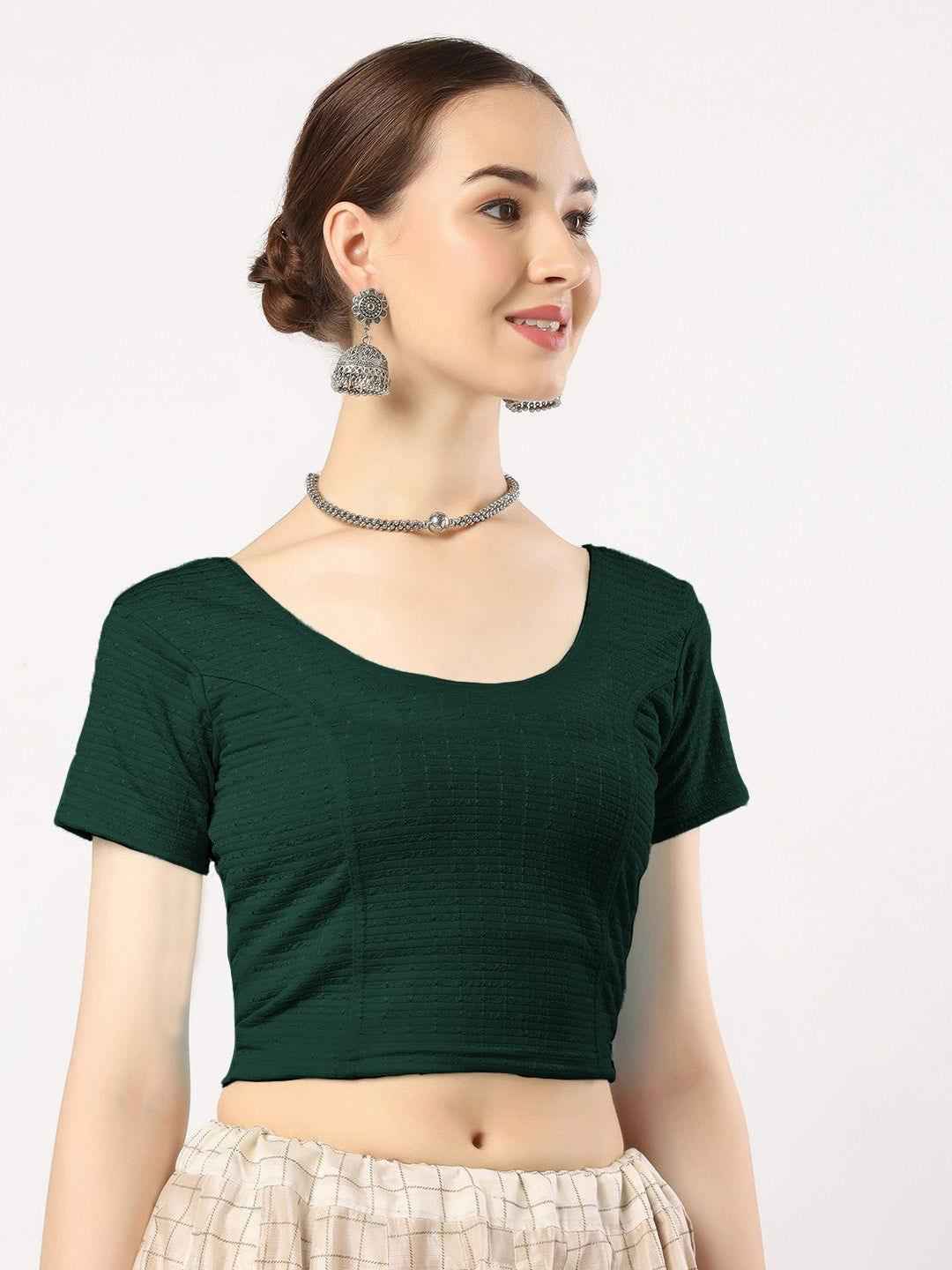 Stay On Trend with Finestfit Readymade Cap Sleeves Blouse for Women, Round Neckline 1502