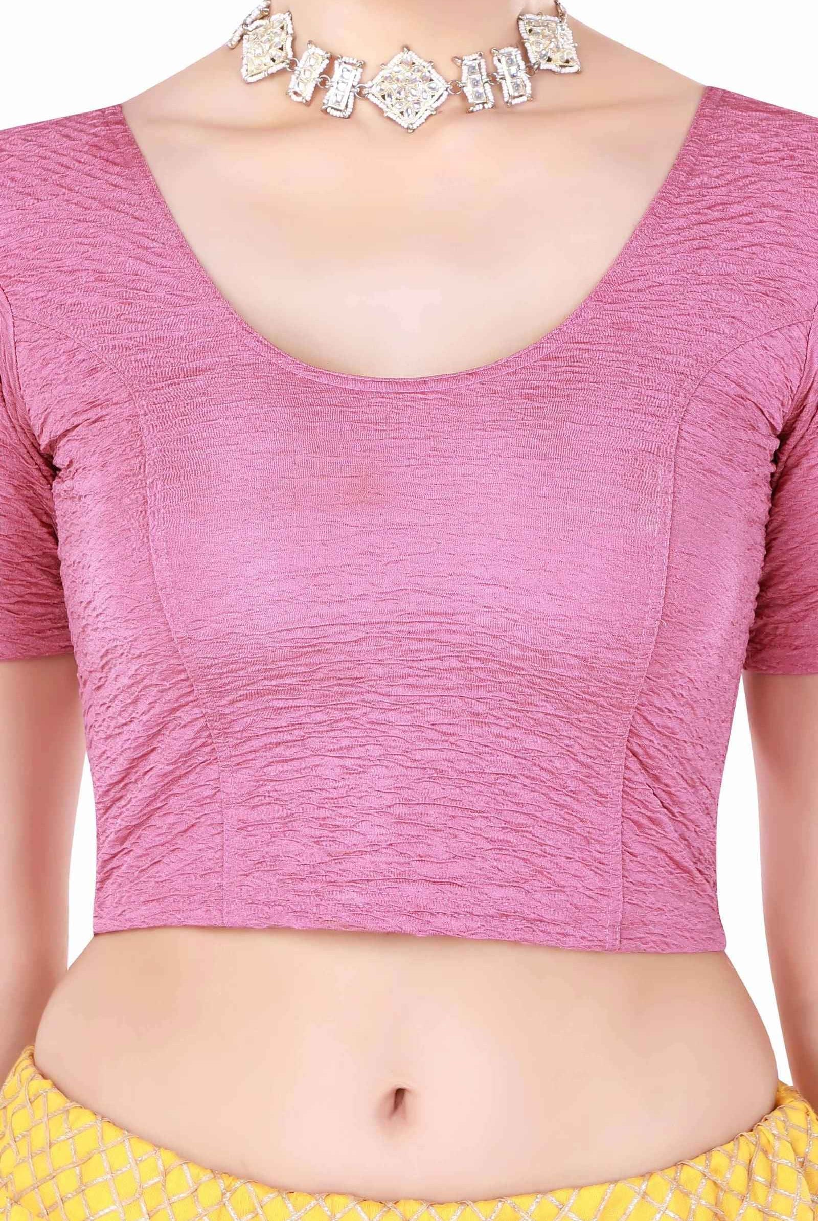 Stay On Trend: Finestfit Readymade Fancy Organza Balloon Sleeves Blouses for Women, Round Neckline, Style 6985