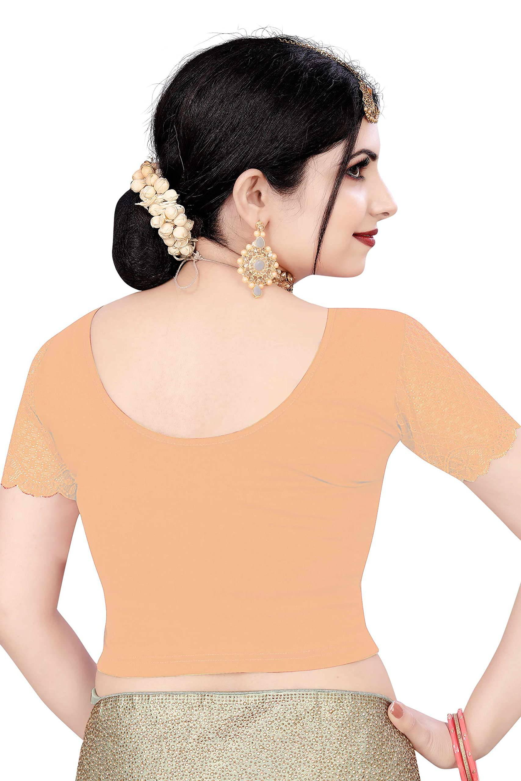 FINESTFIT Women's Cotton Lycra Stretchable Readymade Saree Blouse/Choli B-1010_New - FINESTFIT