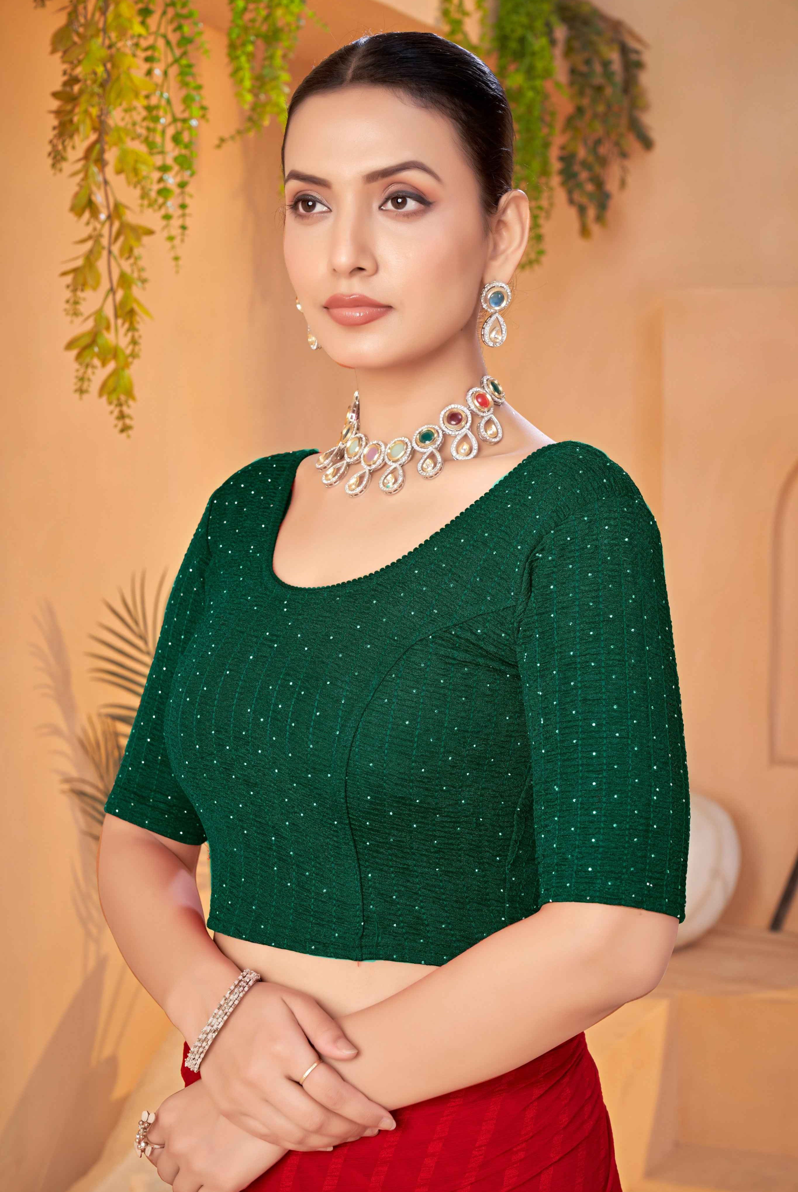 Stay On Trend with the Finestfit Readymade ,Round Neckline Elbow Sleeve Swarvosk All Over.320