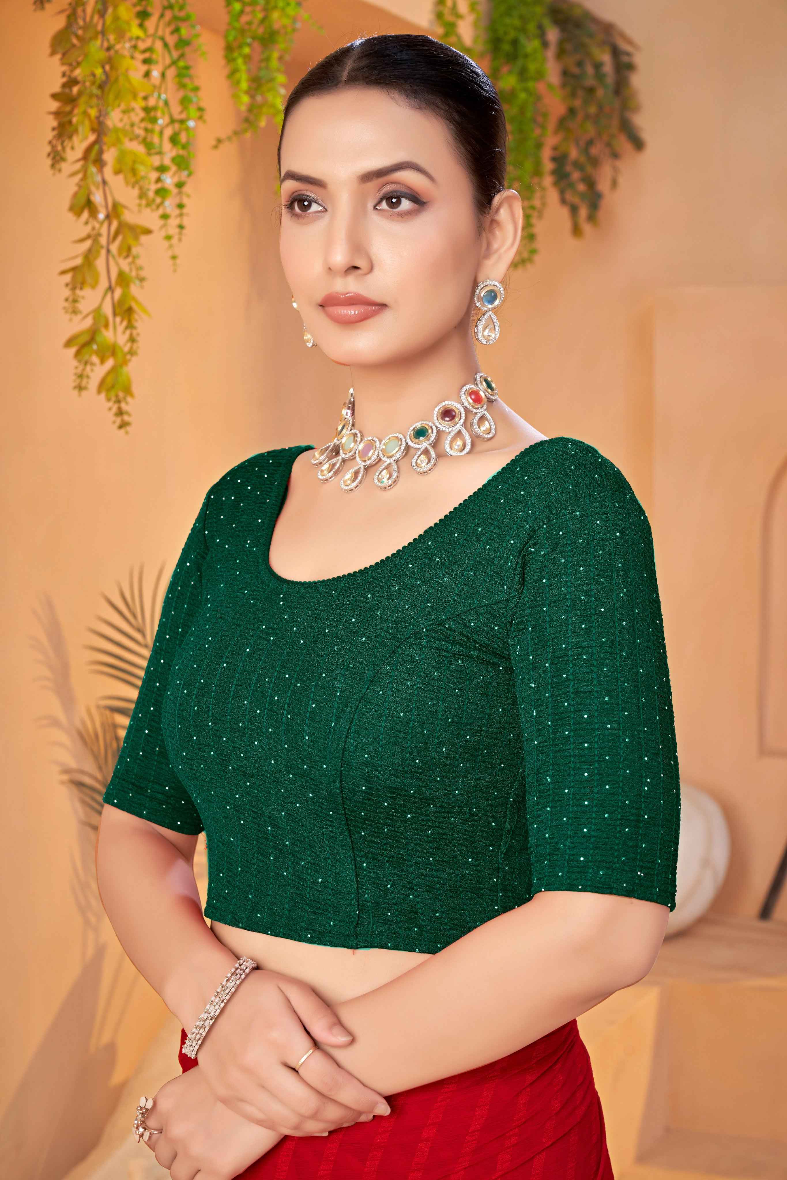 Stay On Trend with the Finestfit Readymade ,Round Neckline Elbow Sleeve Swarvosk All Over.320