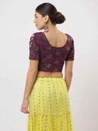 Stay On Trend: Latest Fashion Readymade Blouses for Women,round neckline with  criss-cross style sleeves.1655
