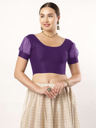Stay On Trend: Latest Fashion Readymade Blouses for Women,round neckline,fancy organza balloon sleeves with fabric cuff.605.