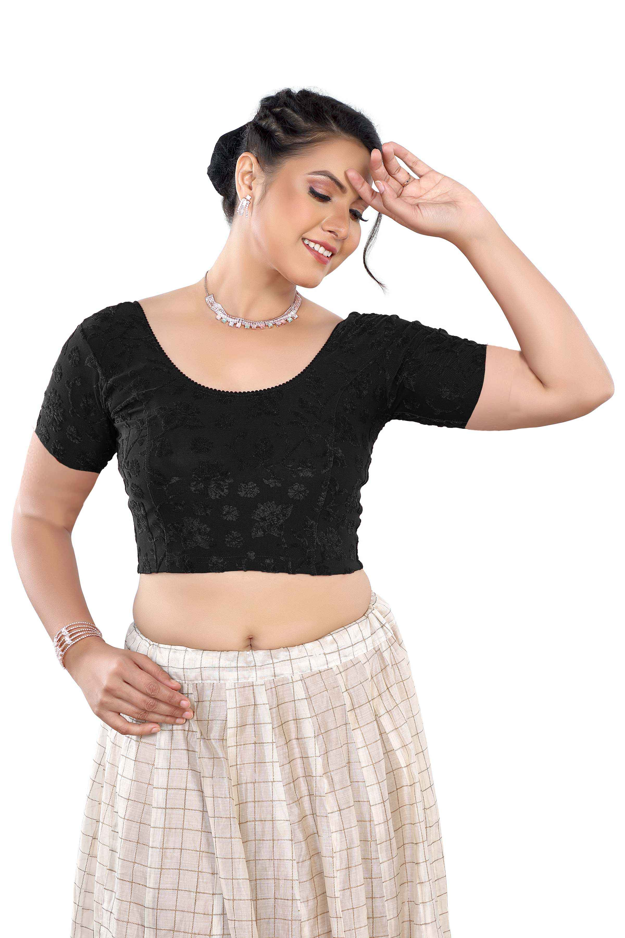 Stay On Trend with Finestfit Readymade Cap Sleeves Blouse 7210 - Latest Fashion for Women, Round Neckline