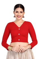 FINESTFIT STAY ON TREND ROUND NECKLINE FRONT BUTTON FULL SLEEVES.5000