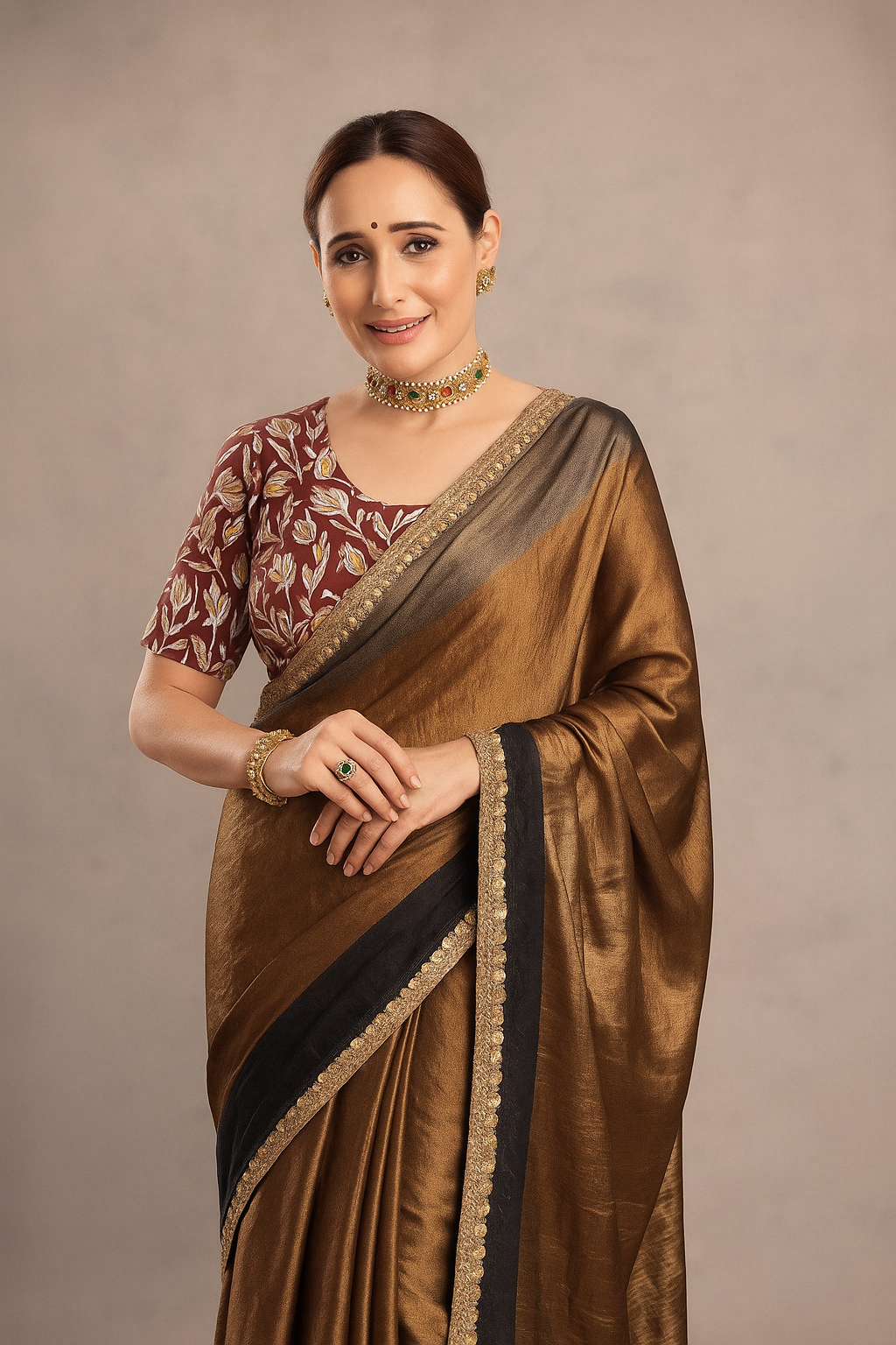 Stay On Trend with the Latest Fashion Readymade Blouses for Women - Round Neckline with Elbow Sleeves 7720 - FINESTFIT