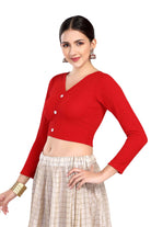 FINESTFIT STAY ON TREND ROUND NECKLINE FRONT BUTTON FULL SLEEVES.5000