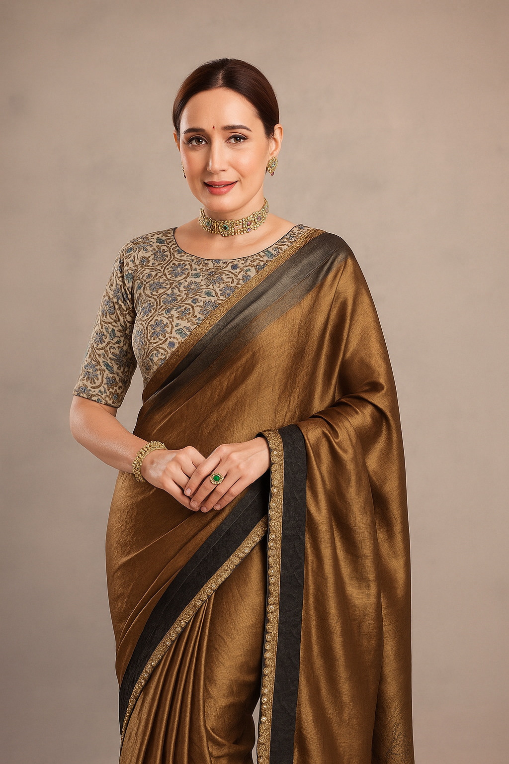 Stay On Trend with the Latest Fashion Readymade Blouses for Women - Round Neckline with Elbow Sleeves 7720 - FINESTFIT