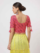 Stay On Trend: Latest Fashion Readymade Blouses for Women, round neckline, with latkan sleeves.