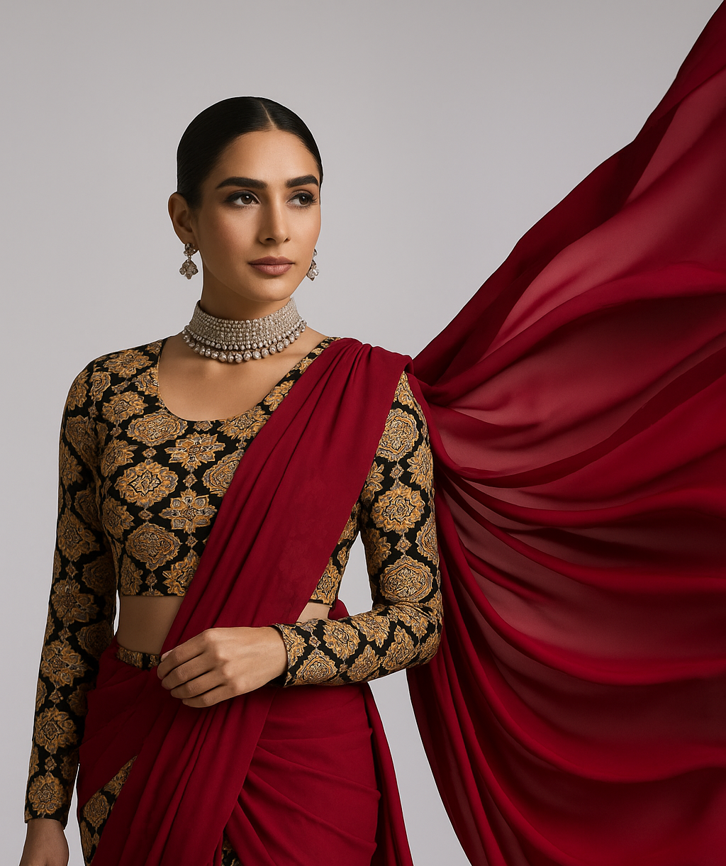 FINESTFIT : STAY ON TREND WITH 100% COTTON KALAMKARI PRINTED DESIGN 7905