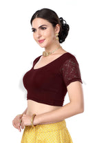 FINESTFIT Women's Cotton Lycra Stretchable Readymade Saree Blouse/Choli B-1010_New - FINESTFIT