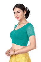 FINESTFIT Women's Cotton Lycra Stretchable Readymade Saree Blouse/Choli B-1010_New - FINESTFIT