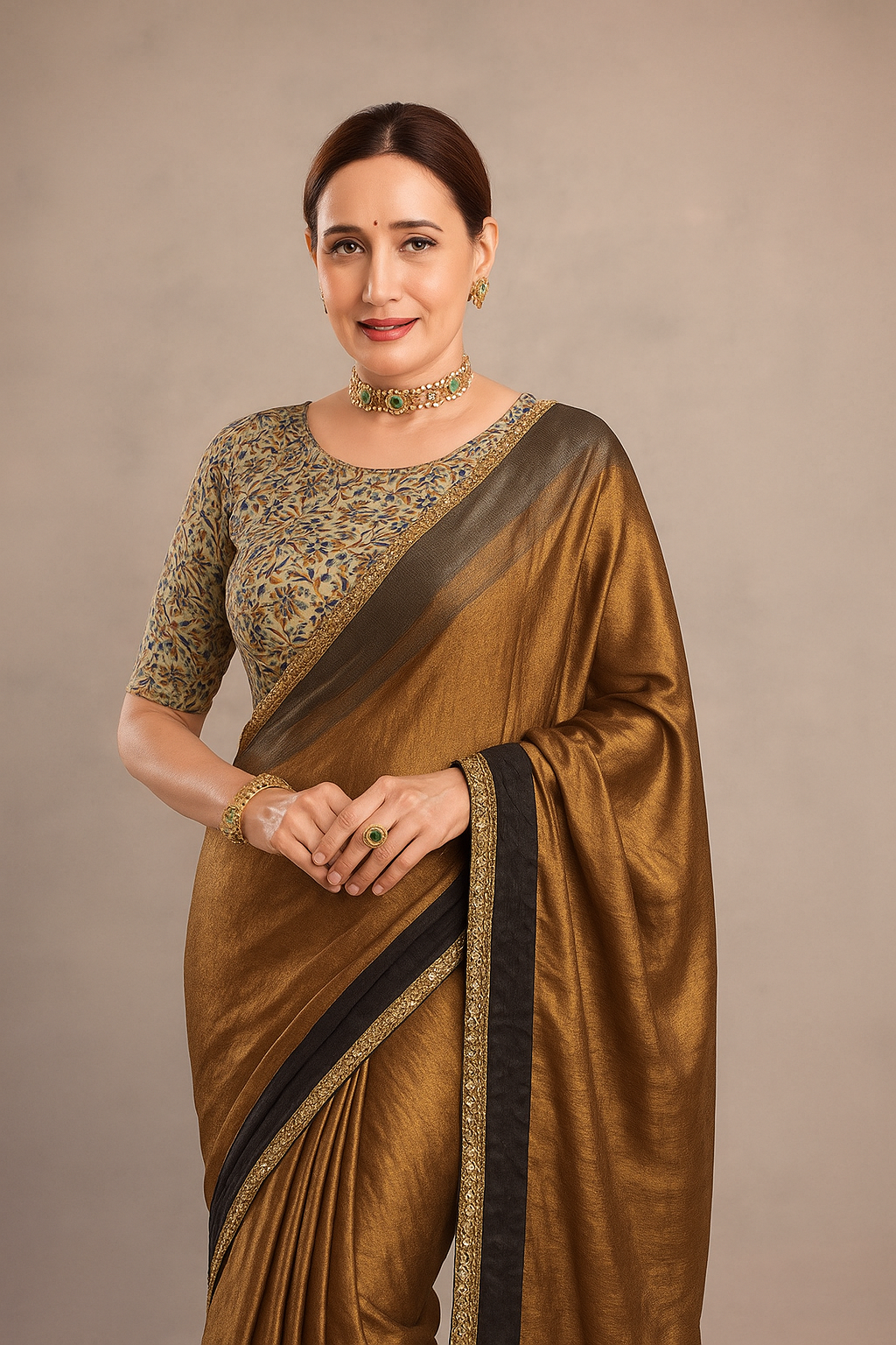 Stay On Trend with the Latest Fashion Readymade Blouses for Women - Round Neckline with Elbow Sleeves 7720 - FINESTFIT