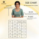 FINESTFIT Dobby Stretchable Fabric Round Neck Elbow Sleeve Readymade Saree Blouse for Women-1196 - FINESTFIT