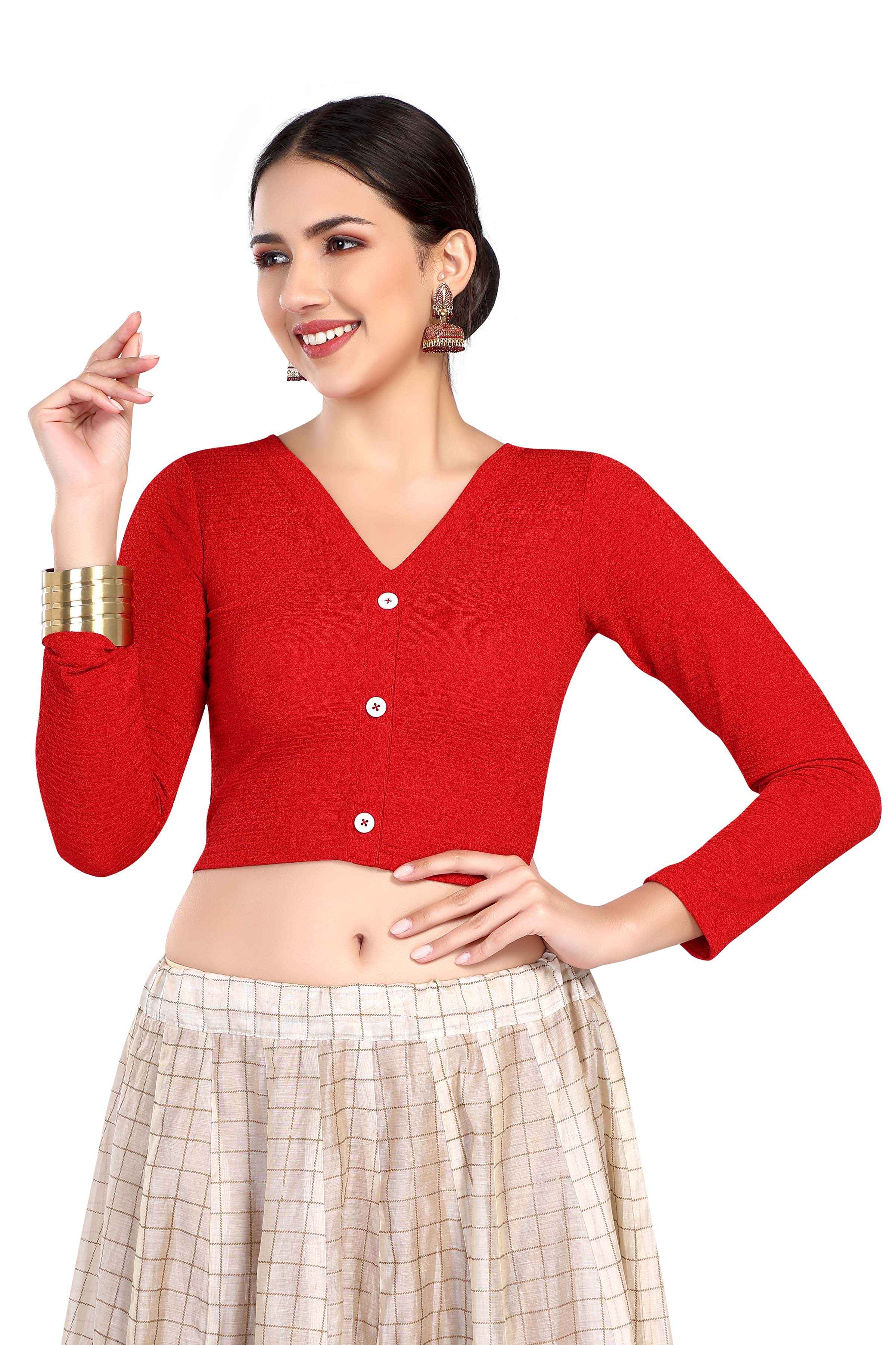 FINESTFIT STAY ON TREND ROUND NECKLINE FRONT BUTTON FULL SLEEVES.5000