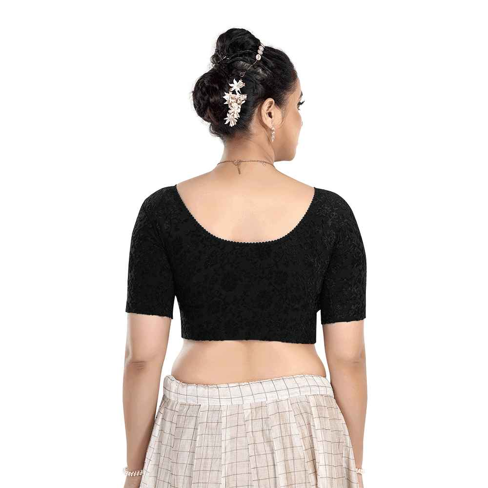 Stay On Trend Latest Fashion Blouses for Women,Round Neck with Elbow Sleeves.7111