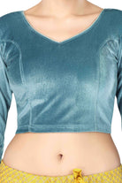 Stay On Trend: Latest Fashion Readymade Blouses for Women,V neckline adorned with piping & full sleeves with handmade multi-colour lace on hem for glamourous look.32020 