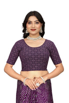 Stay On Trend: Latest Fashion Readymade Blouses for Women,round neckline with  elbow  sleeves.31003 