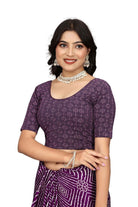 Stay On Trend: Latest Fashion Readymade Blouses for Women,round neckline with  elbow  sleeves.31003 