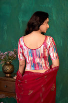 Stay On Trend: Latest Fashion Readymade Blouses for Women,round neckline ,elbow sleeves.20068