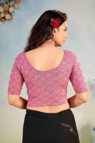 Stay On Trend: Latest Fashion Readymade Blouses for Women,round neckline ,elbow sleeves.29002