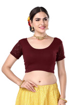 FINESTFIT Women's Cotton Lycra Stretchable Readymade Saree Blouse/Choli B-1010_New - FINESTFIT