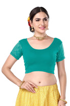 FINESTFIT Women's Cotton Lycra Stretchable Readymade Saree Blouse/Choli B-1010_New - FINESTFIT