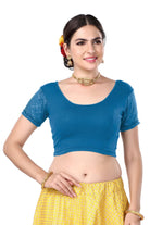 FINESTFIT Women's Cotton Lycra Stretchable Readymade Saree Blouse/Choli B-1010_New - FINESTFIT