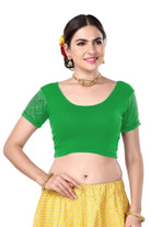 FINESTFIT Women's Cotton Lycra Stretchable Readymade Saree Blouse/Choli B-1010_New - FINESTFIT