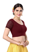 FINESTFIT Women's Cotton Lycra Stretchable Readymade Saree Blouse/Choli B-1010_New - FINESTFIT