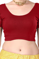 FINESTFIT Women's Cotton Lycra Stretchable Readymade Saree Blouse/Choli B-1010_New - FINESTFIT