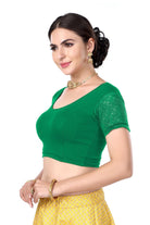 FINESTFIT Women's Cotton Lycra Stretchable Readymade Saree Blouse/Choli B-1010_New - FINESTFIT